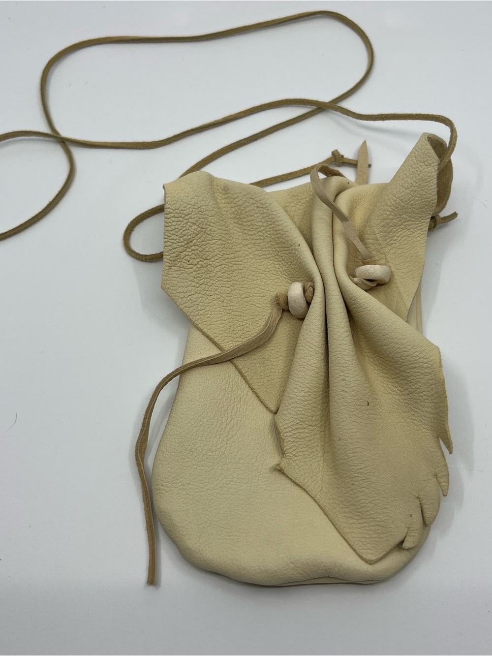 Ivory Carol Kohnke Raw Genuine Leather suede Native crossbody Purse Handbag